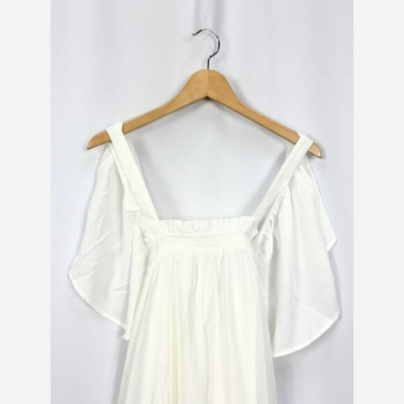 Island Vacay White Flutter Sleeve Midi Dress - Picture 10 of 10